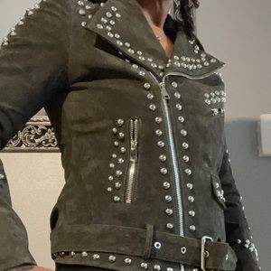 Willow & Clay - Moto Suede Jacket - Size Medium.